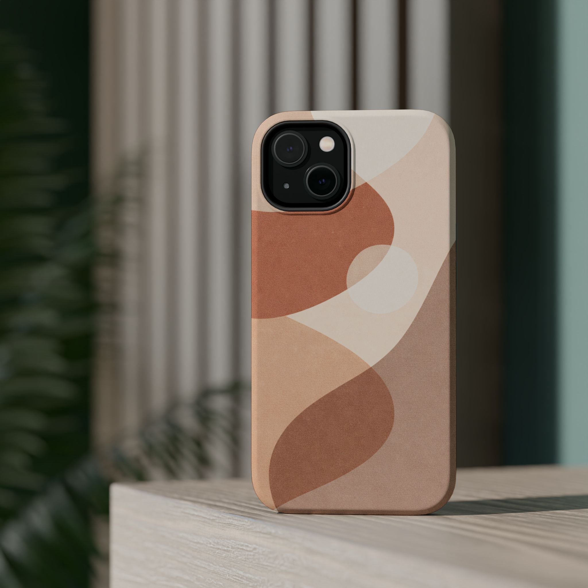 Abstract Earth-Tone Magnetic Impact Phone Case
