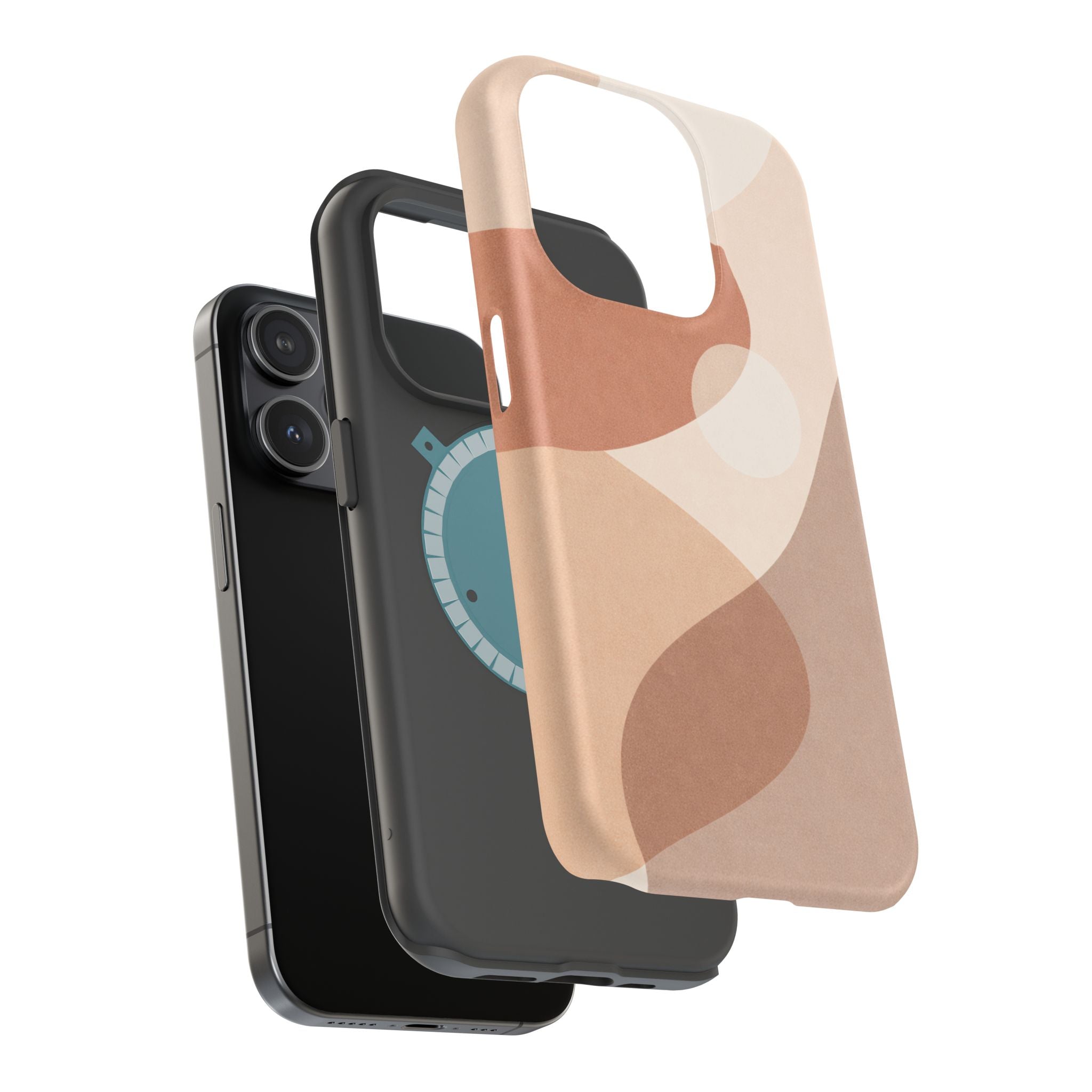 Abstract Earth-Tone Magnetic Impact Phone Case