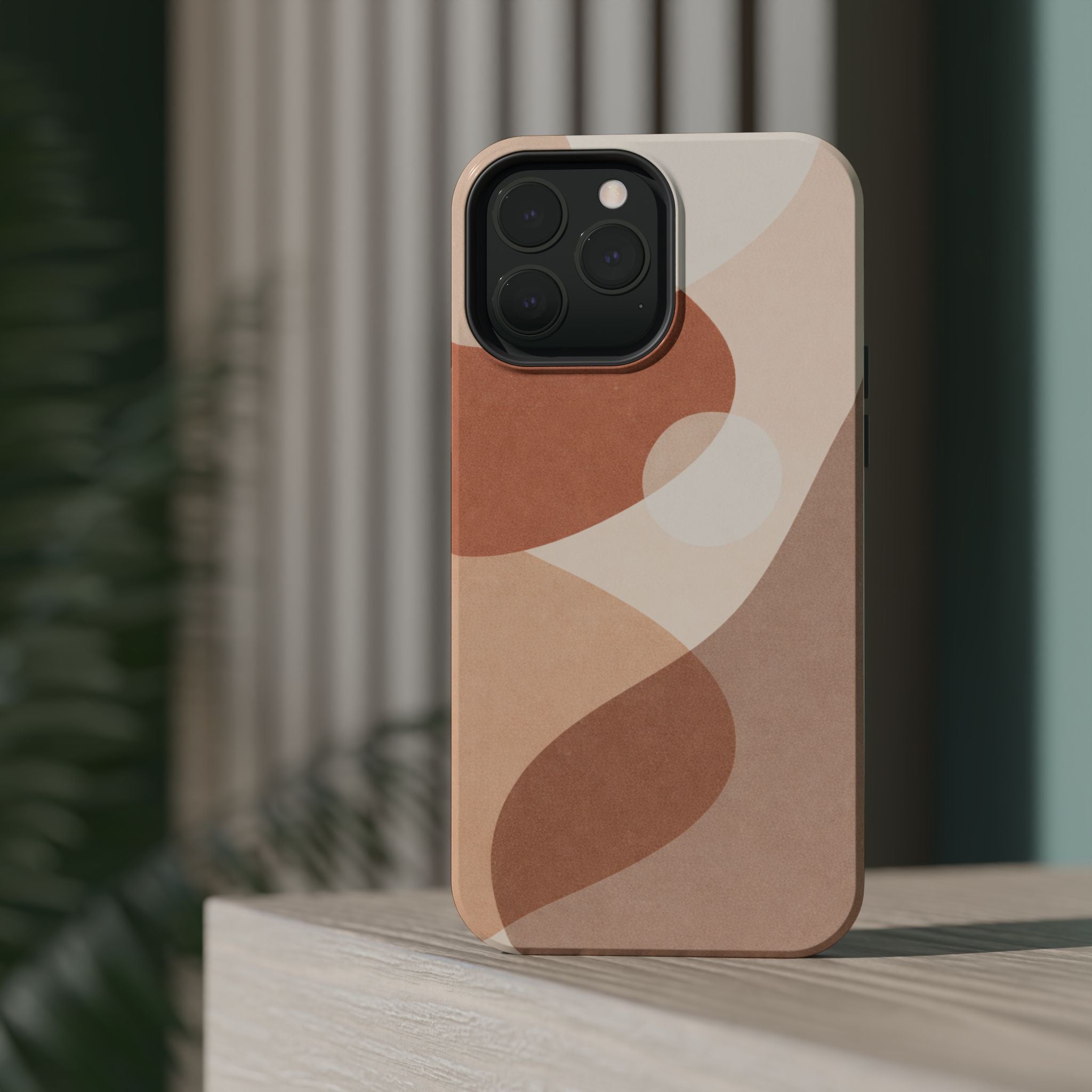 Abstract Earth-Tone Magnetic Impact Phone Case