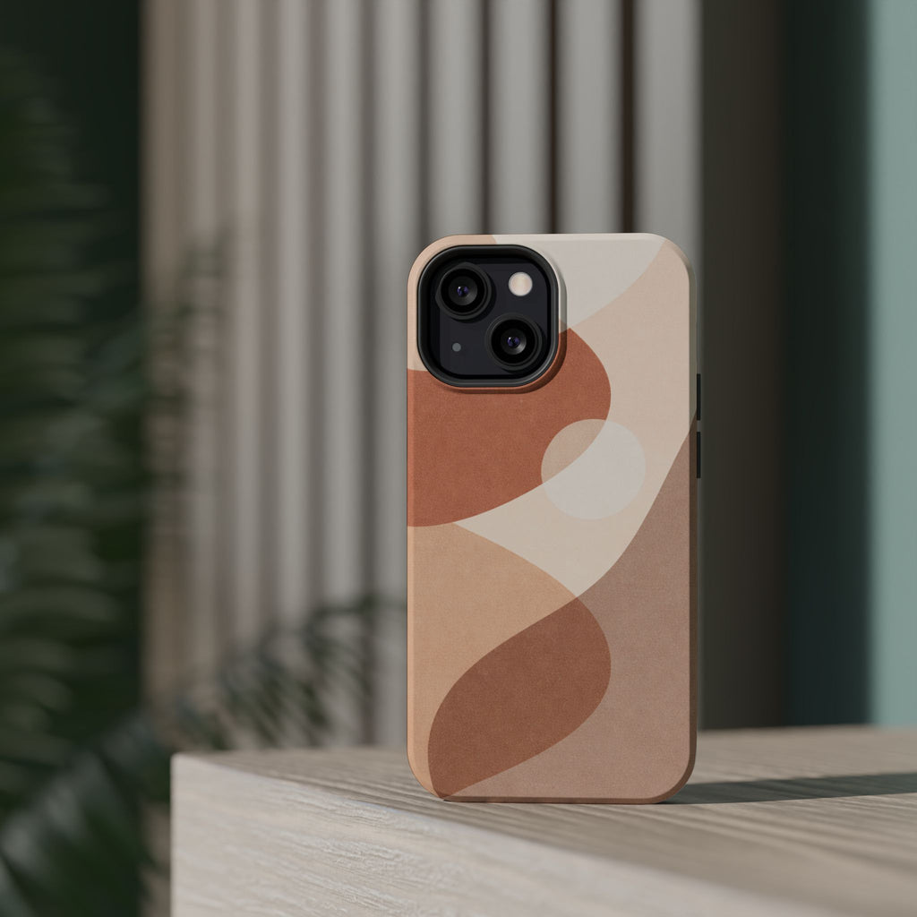 Abstract Earth-Tone Magnetic Impact Phone Case