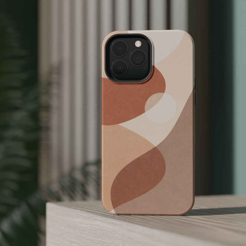 Abstract Earth-Tone Magnetic Impact Phone Case