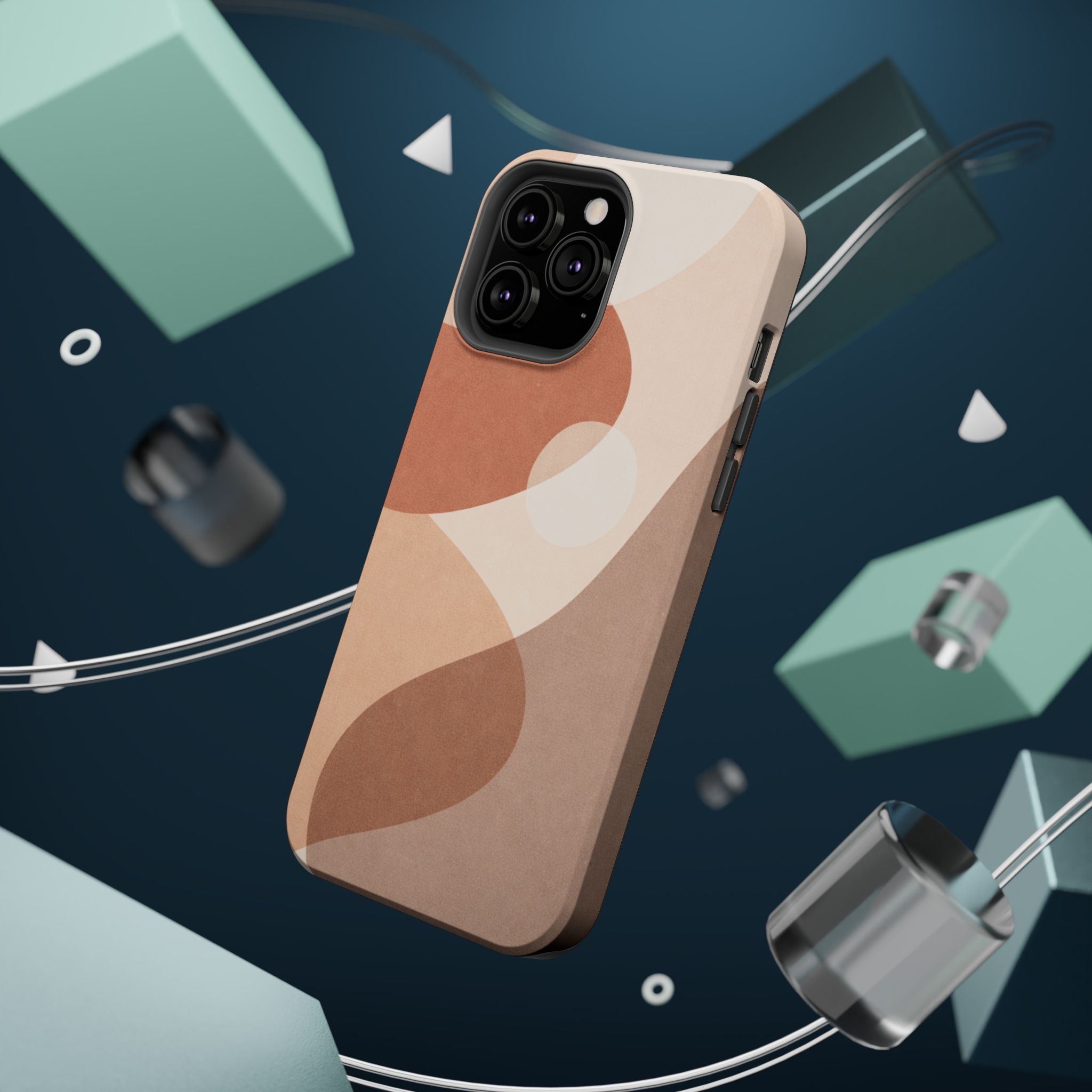 Abstract Earth-Tone Magnetic Impact Phone Case