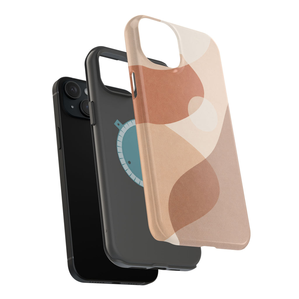 Abstract Earth-Tone Magnetic Impact Phone Case