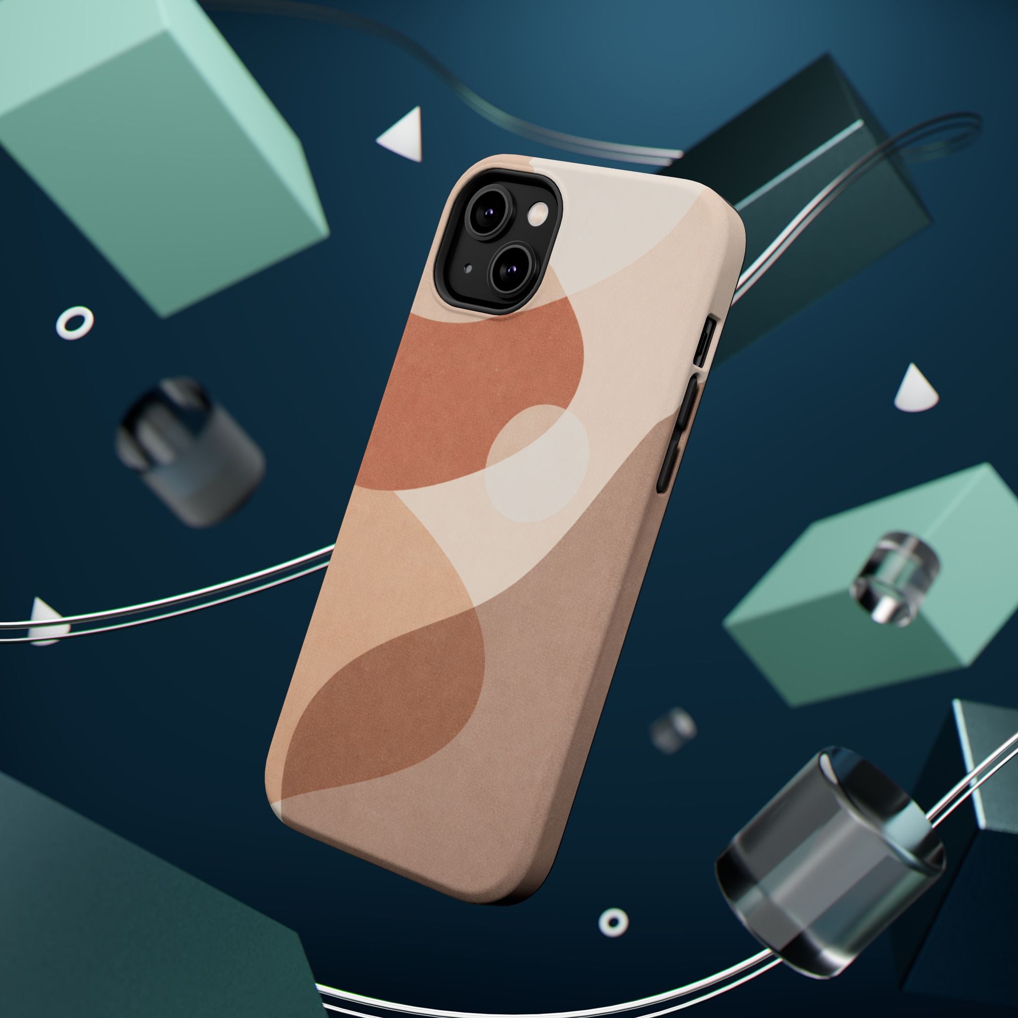 Abstract Earth-Tone Magnetic Impact Phone Case