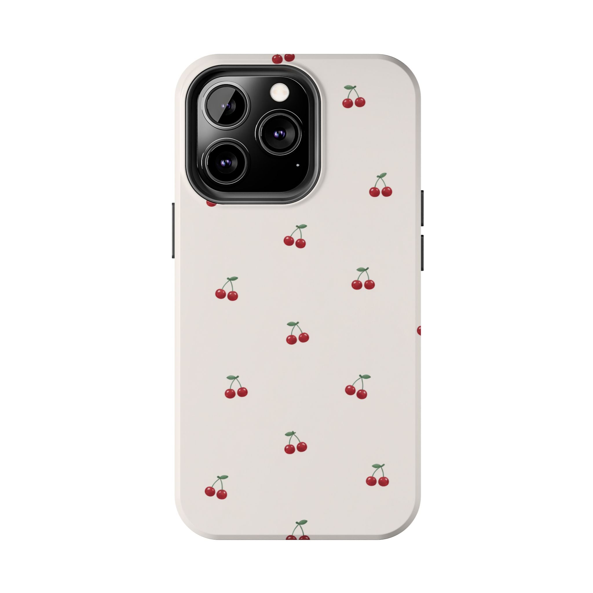 Cherry Pattern Tough Phone Case — Durable Cute Fruit Phone Cover