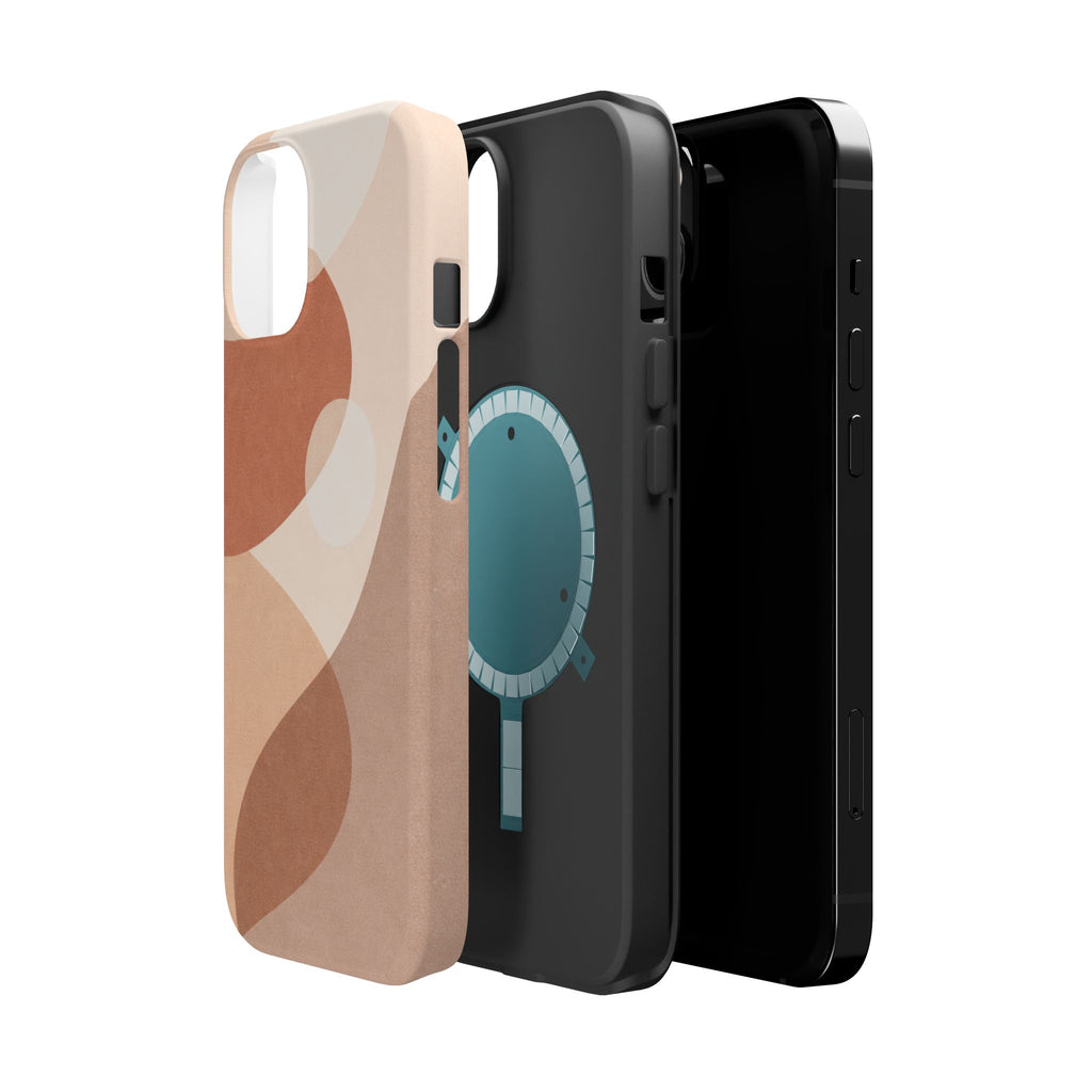 Abstract Earth-Tone Magnetic Impact Phone Case