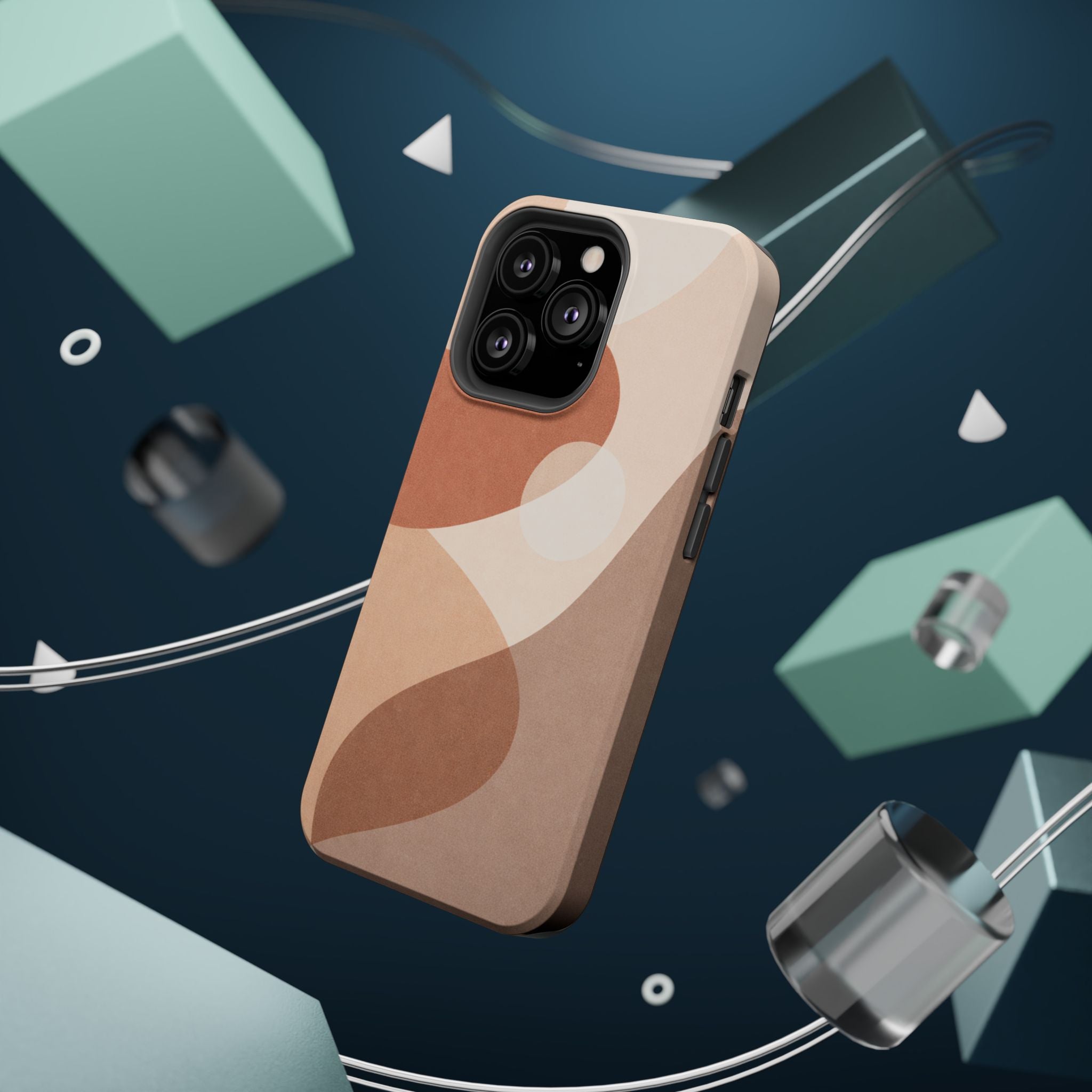 Abstract Earth-Tone Magnetic Impact Phone Case