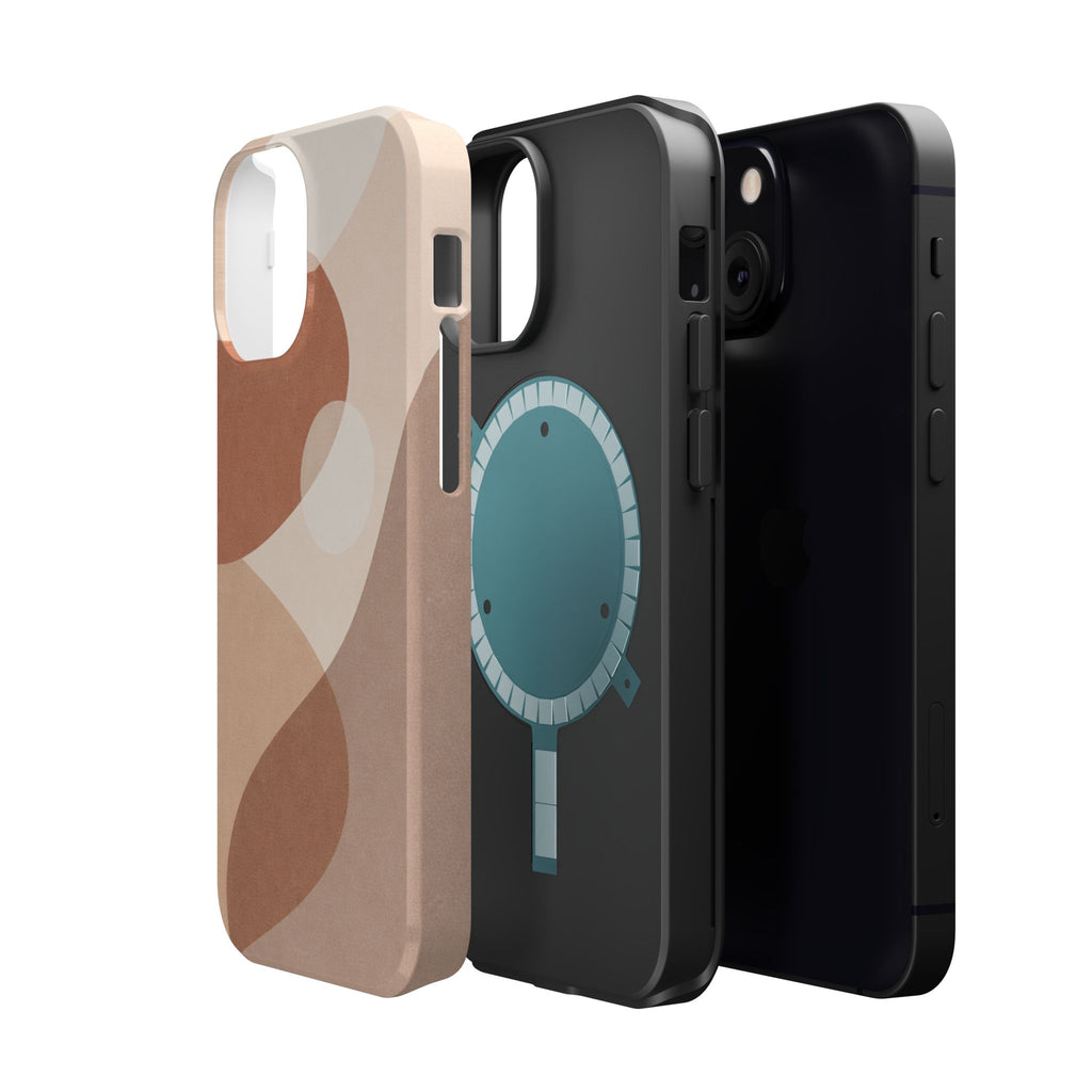 Abstract Earth-Tone Magnetic Impact Phone Case