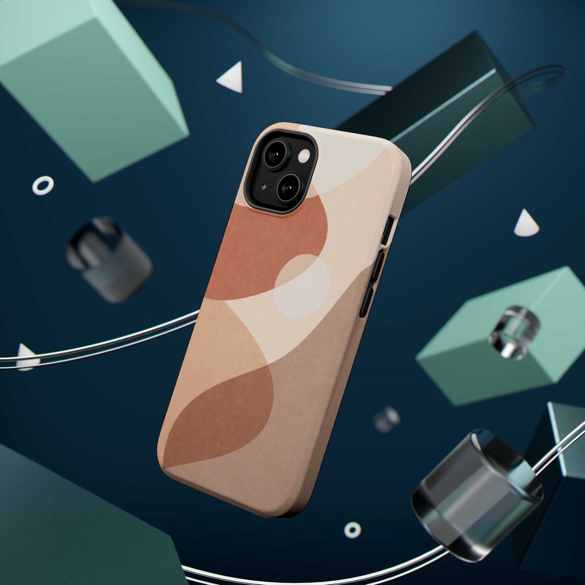 Abstract Earth-Tone Magnetic Impact Phone Case