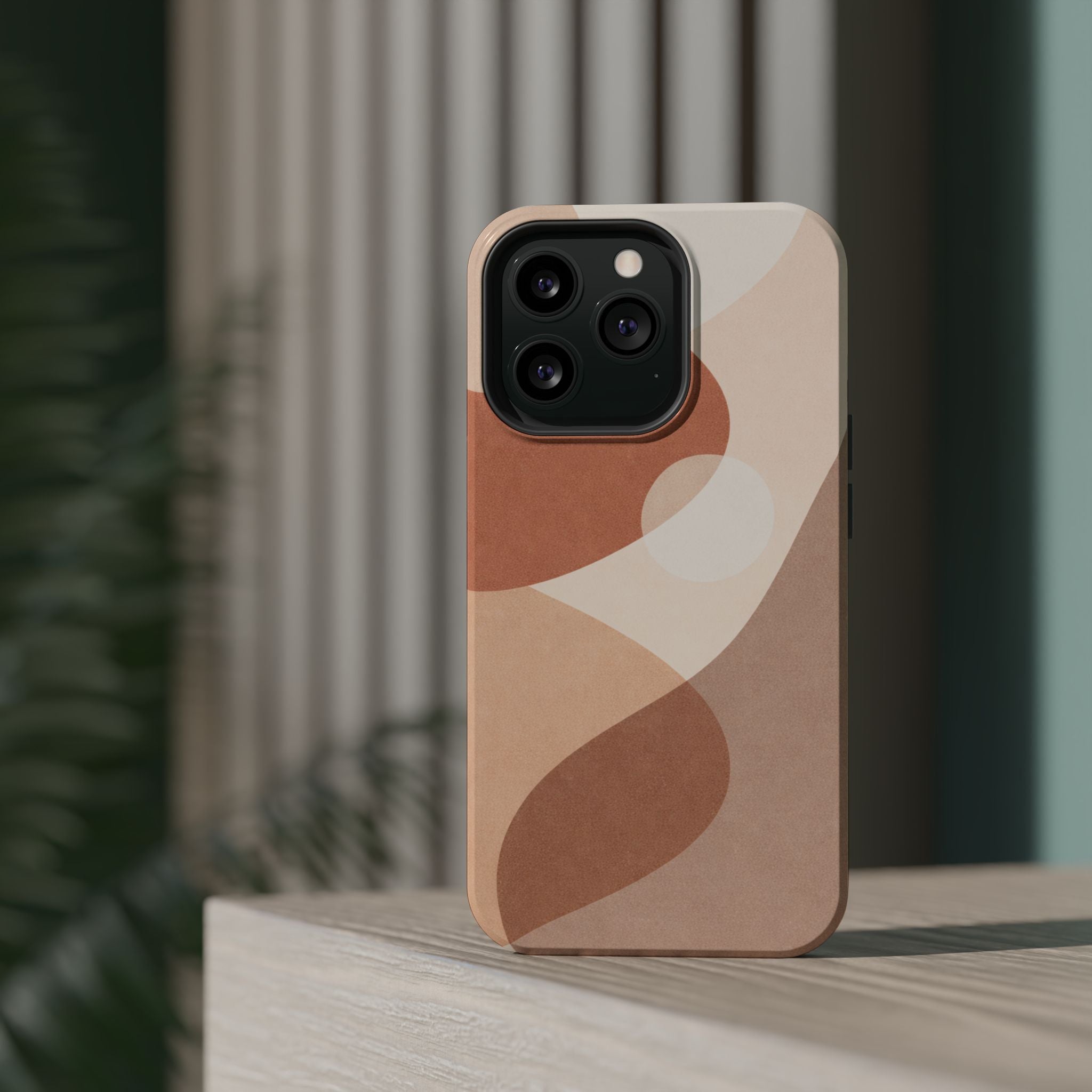 Abstract Earth-Tone Magnetic Impact Phone Case