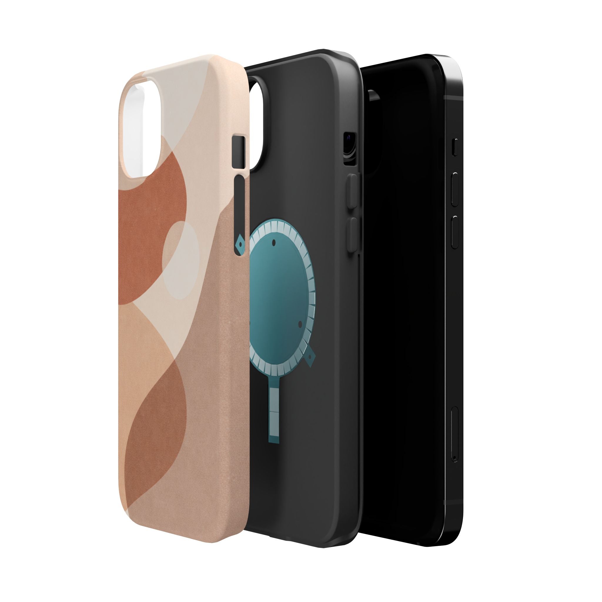 Abstract Earth-Tone Magnetic Impact Phone Case