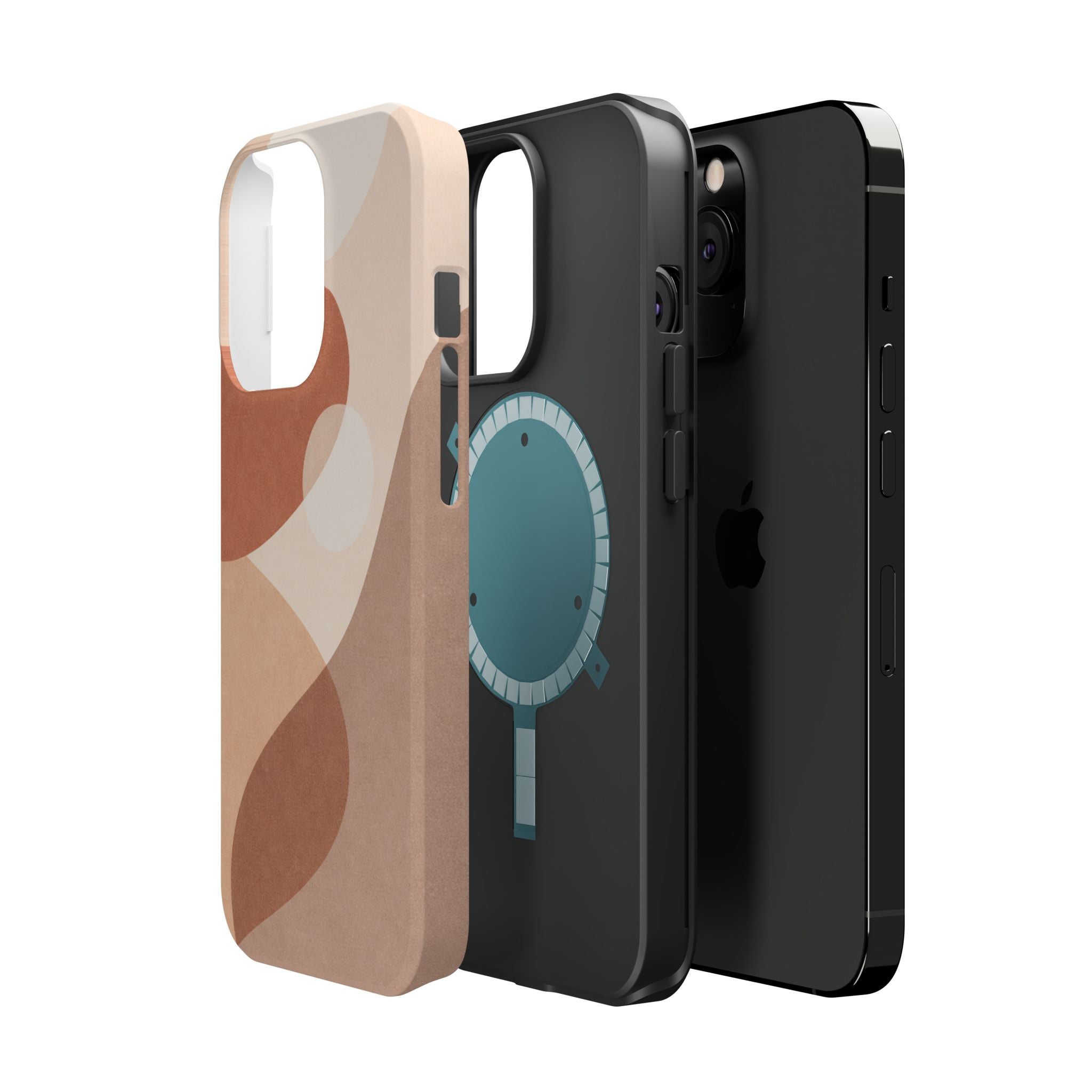 Abstract Earth-Tone Magnetic Impact Phone Case