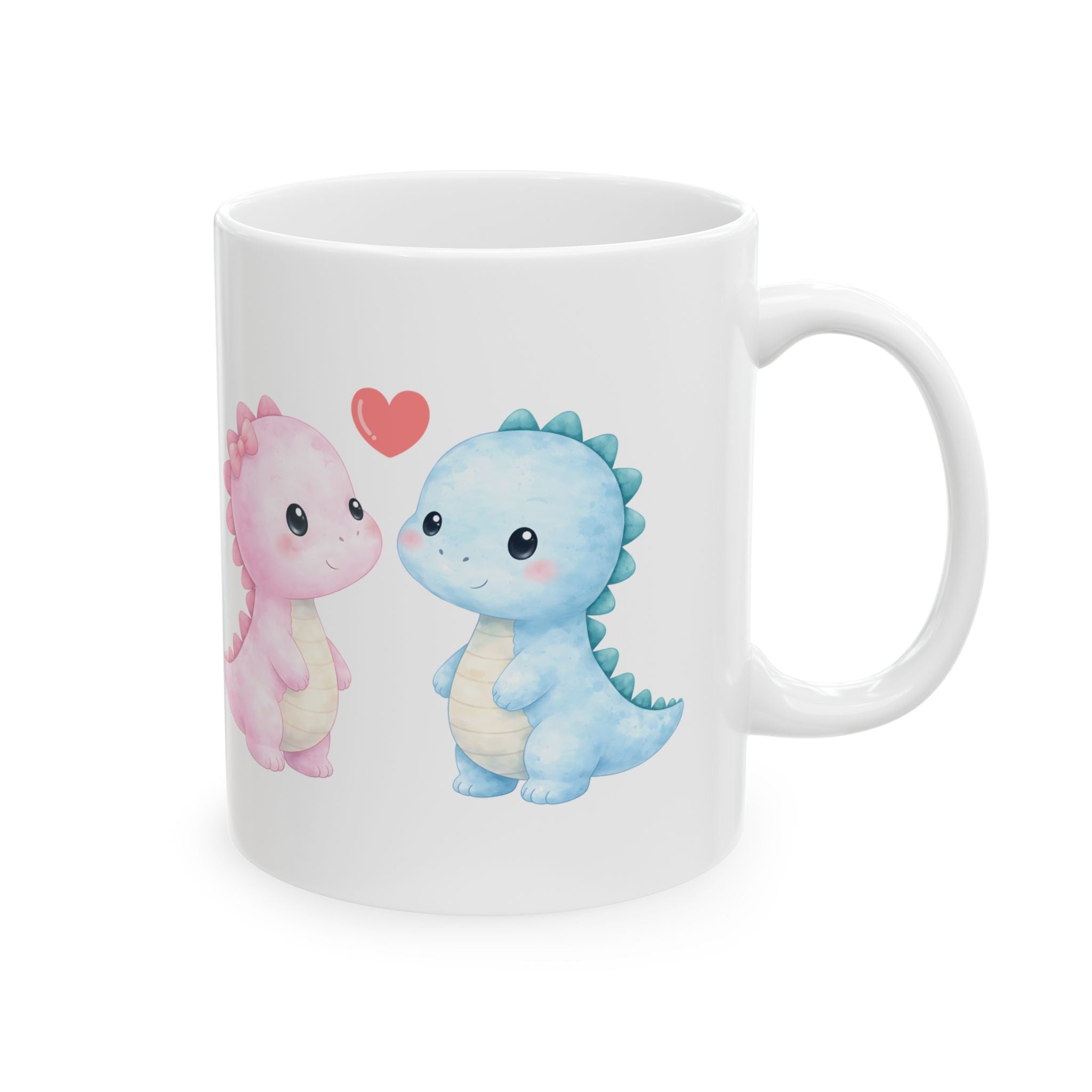 The "Perfect Match" Watercolor Dino Mug | A Sweet Anniversary & Valentine’s Gift