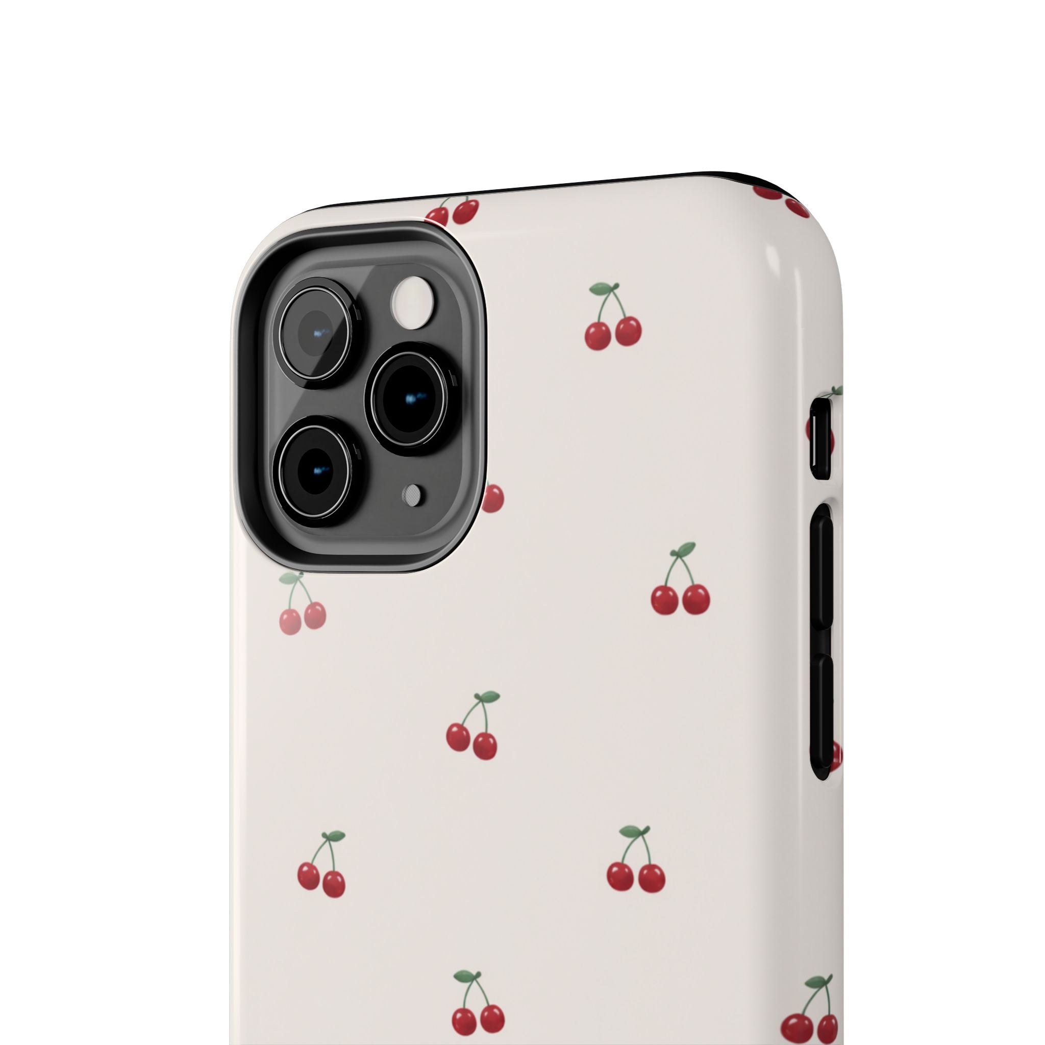 Cherry Pattern Tough Phone Case — Durable Cute Fruit Phone Cover