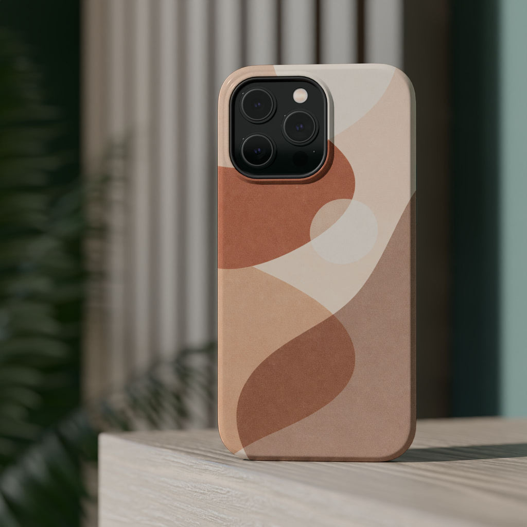 Abstract Earth-Tone Magnetic Impact Phone Case