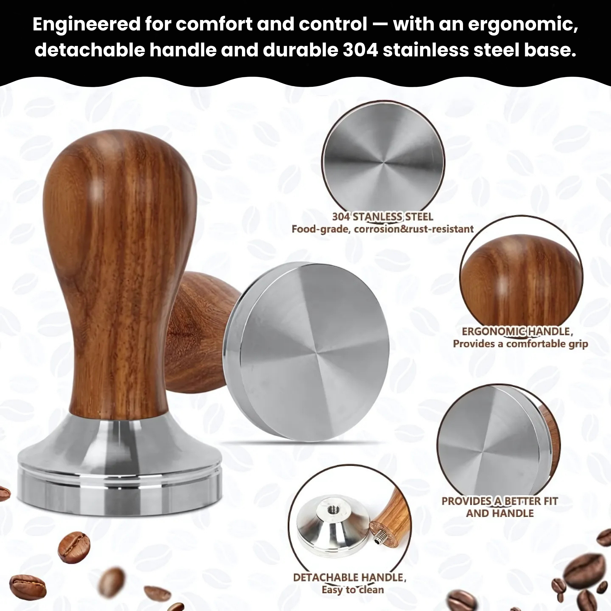 23 PCS Espresso Coffee Tamper Set – 51mm Coffee Tamper, Milk Frothing Pitcher, Barista Accessories Kit with Stirrer, Tamper Mat, Latte Art Tools & More