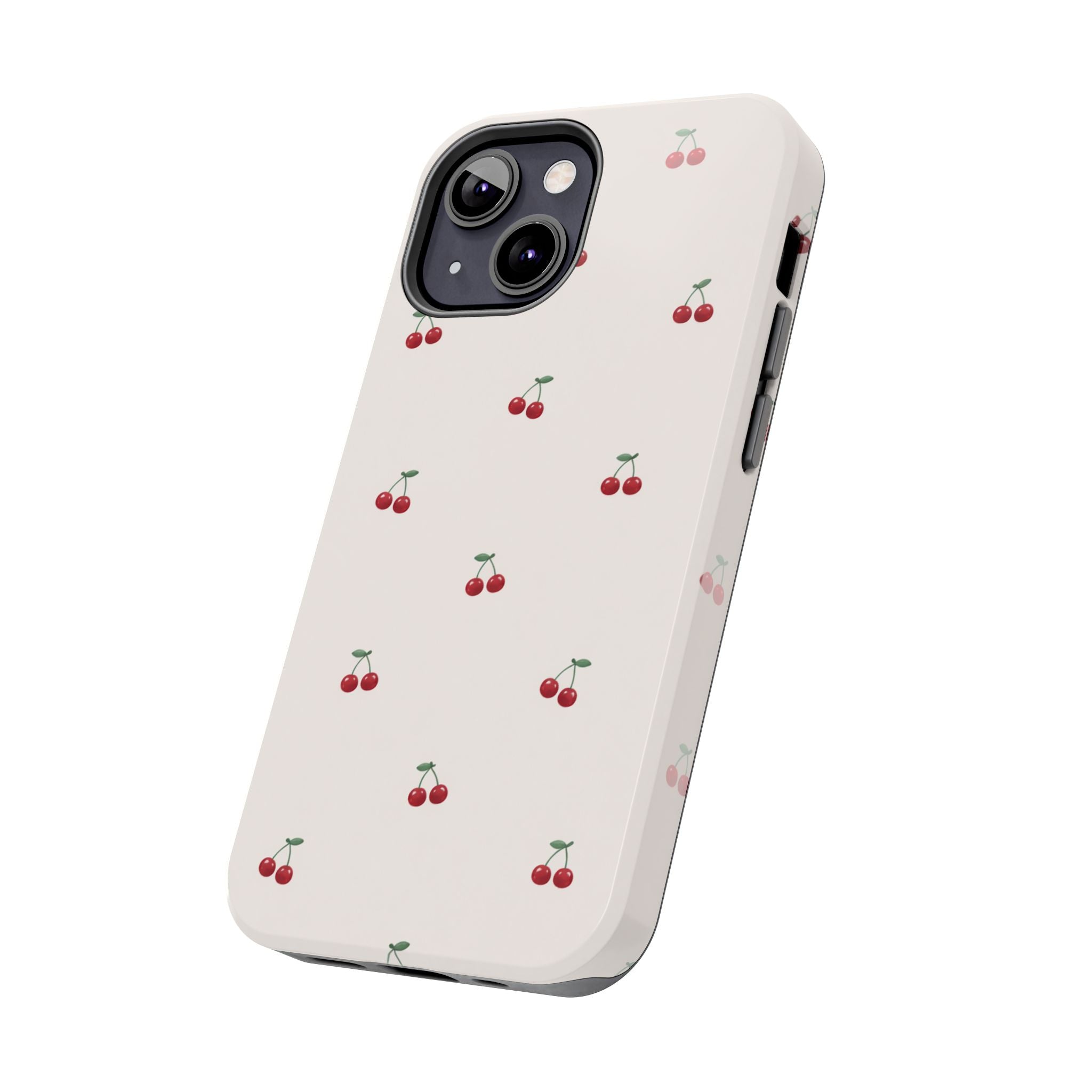 Cherry Pattern Tough Phone Case — Durable Cute Fruit Phone Cover