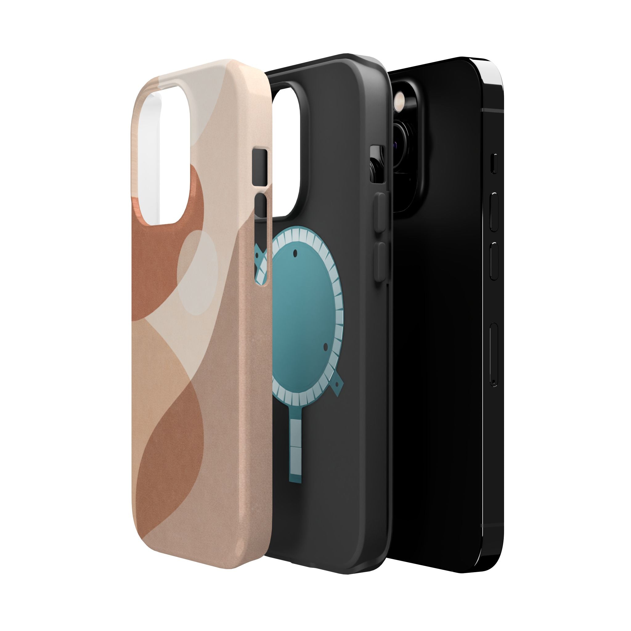 Abstract Earth-Tone Magnetic Impact Phone Case