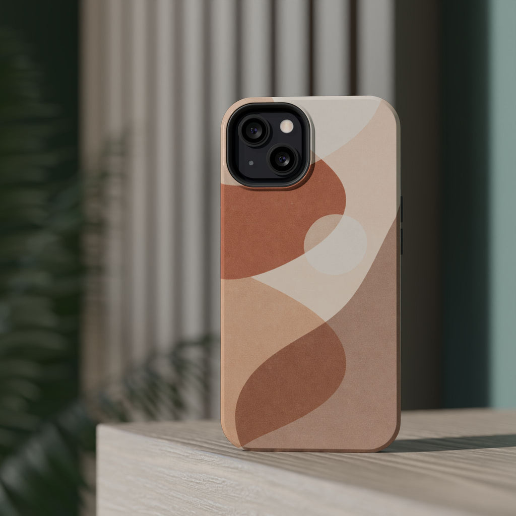 Abstract Earth-Tone Magnetic Impact Phone Case