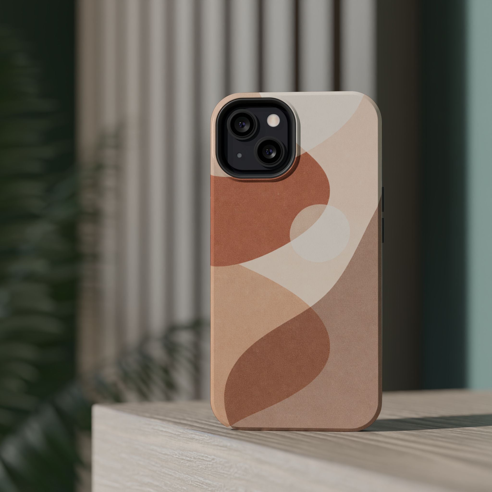 Abstract Earth-Tone Magnetic Impact Phone Case
