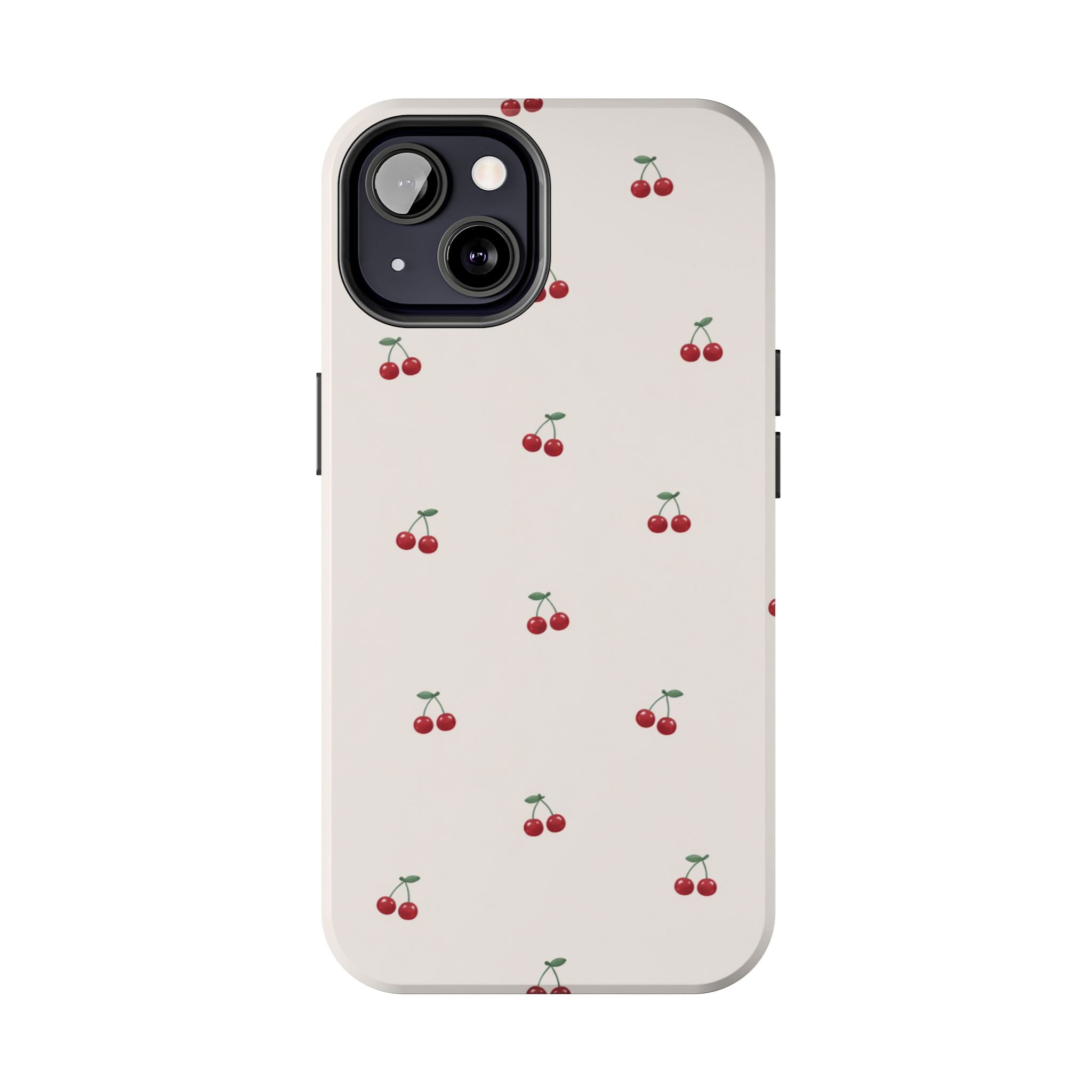 Cherry Pattern Tough Phone Case — Durable Cute Fruit Phone Cover