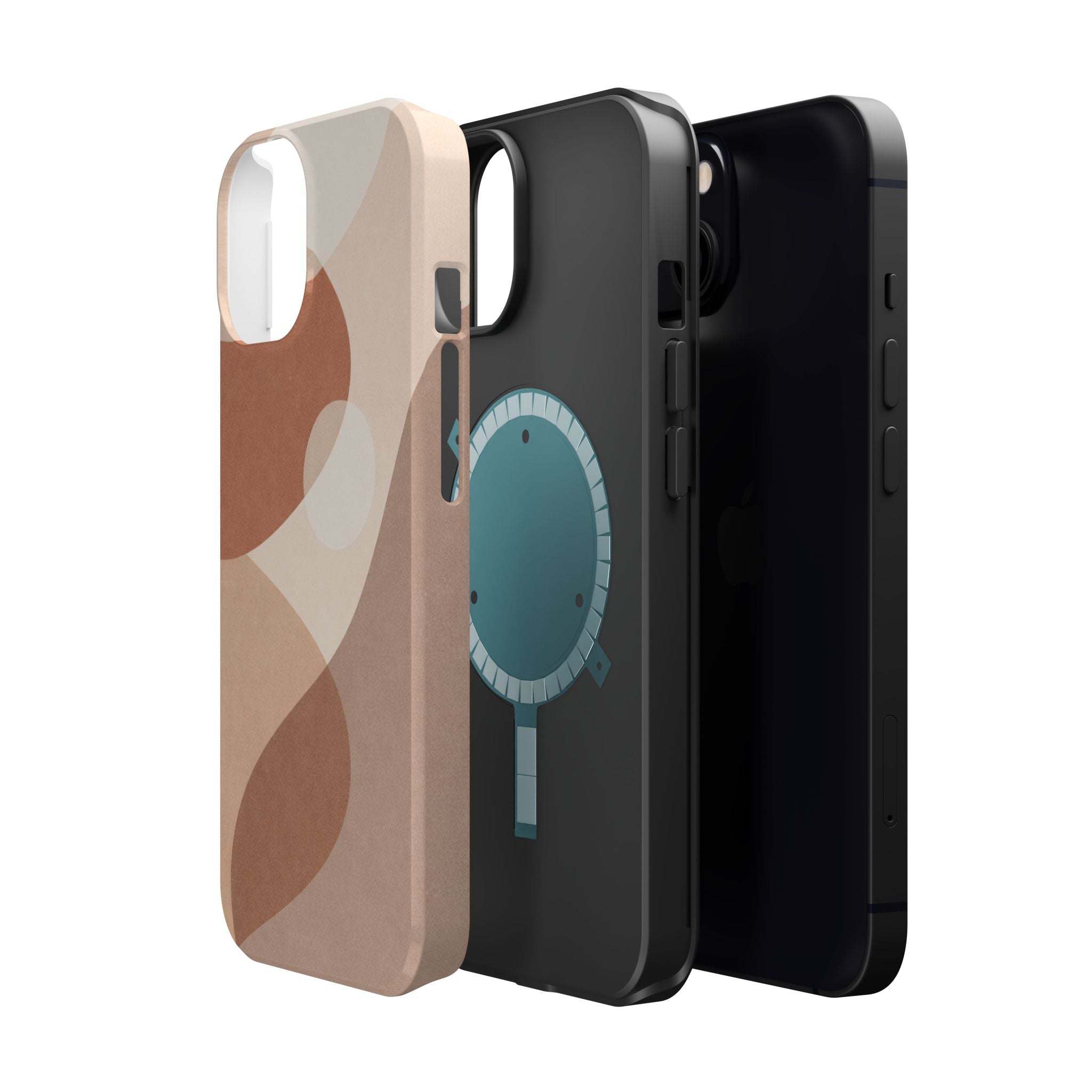 Abstract Earth-Tone Magnetic Impact Phone Case