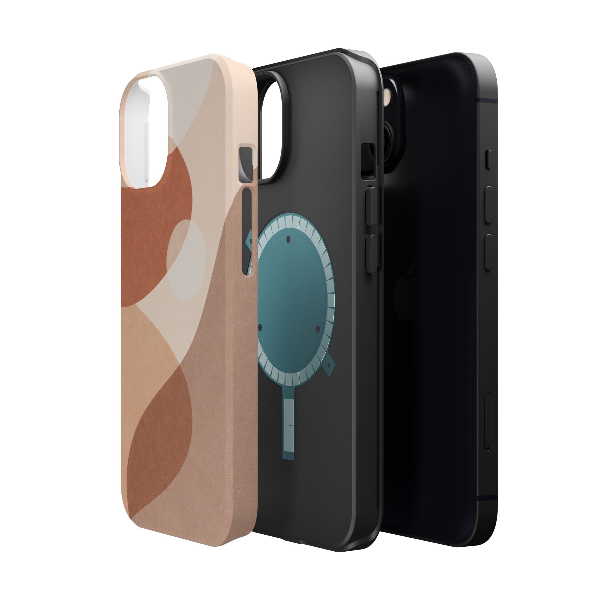 Abstract Earth-Tone Magnetic Impact Phone Case