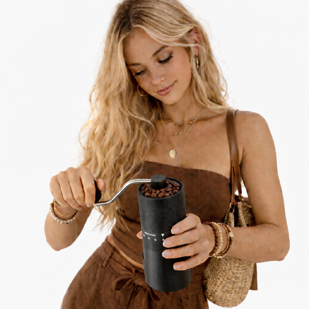 Precision Manual Coffee Grinder — 55 Click Settings