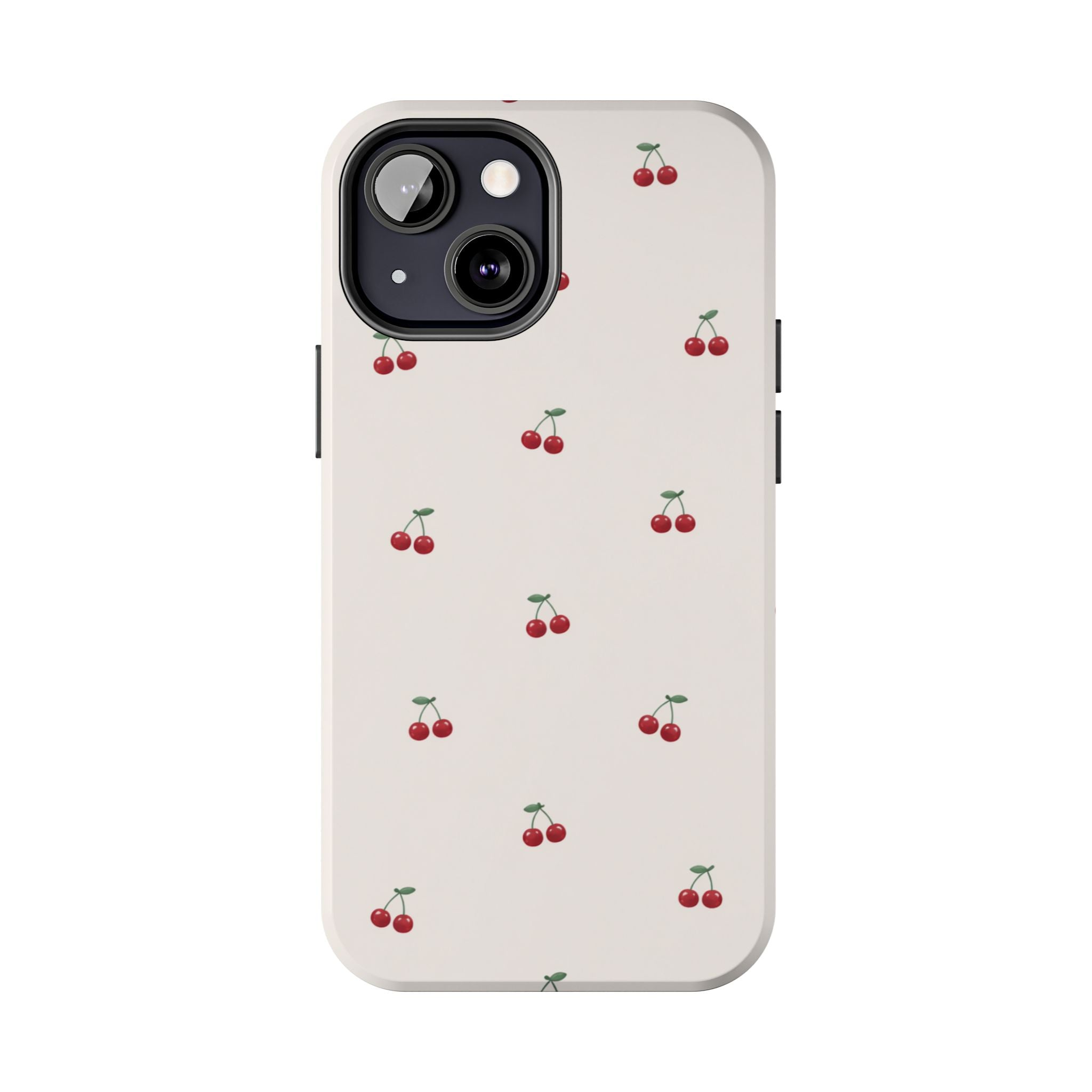 Cherry Pattern Tough Phone Case — Durable Cute Fruit Phone Cover