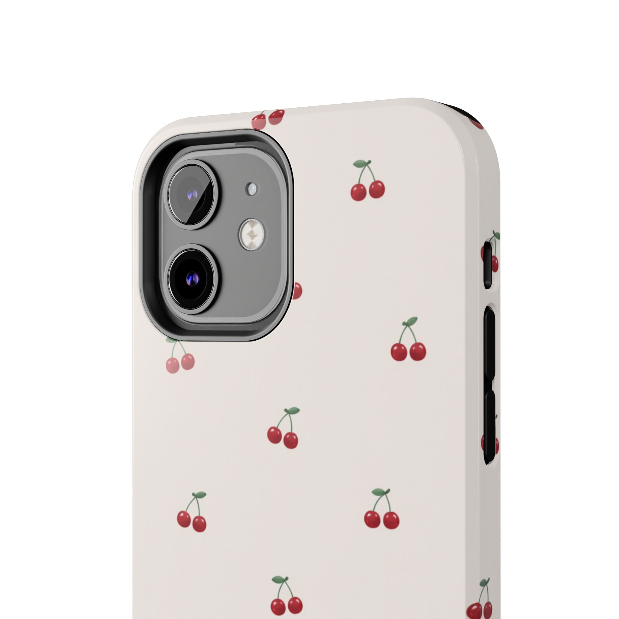 Cherry Pattern Tough Phone Case — Durable Cute Fruit Phone Cover