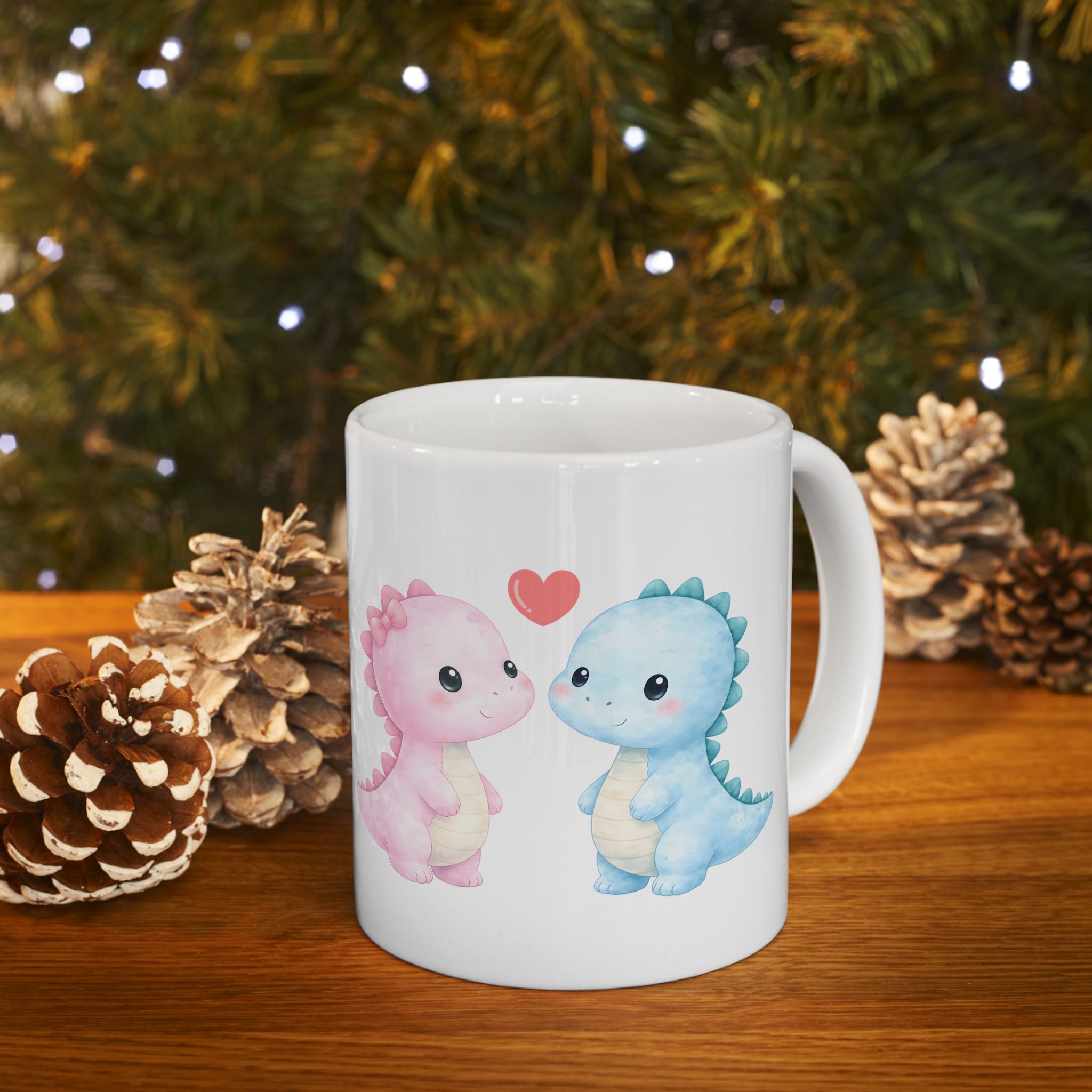 The "Perfect Match" Watercolor Dino Mug | A Sweet Anniversary & Valentine’s Gift
