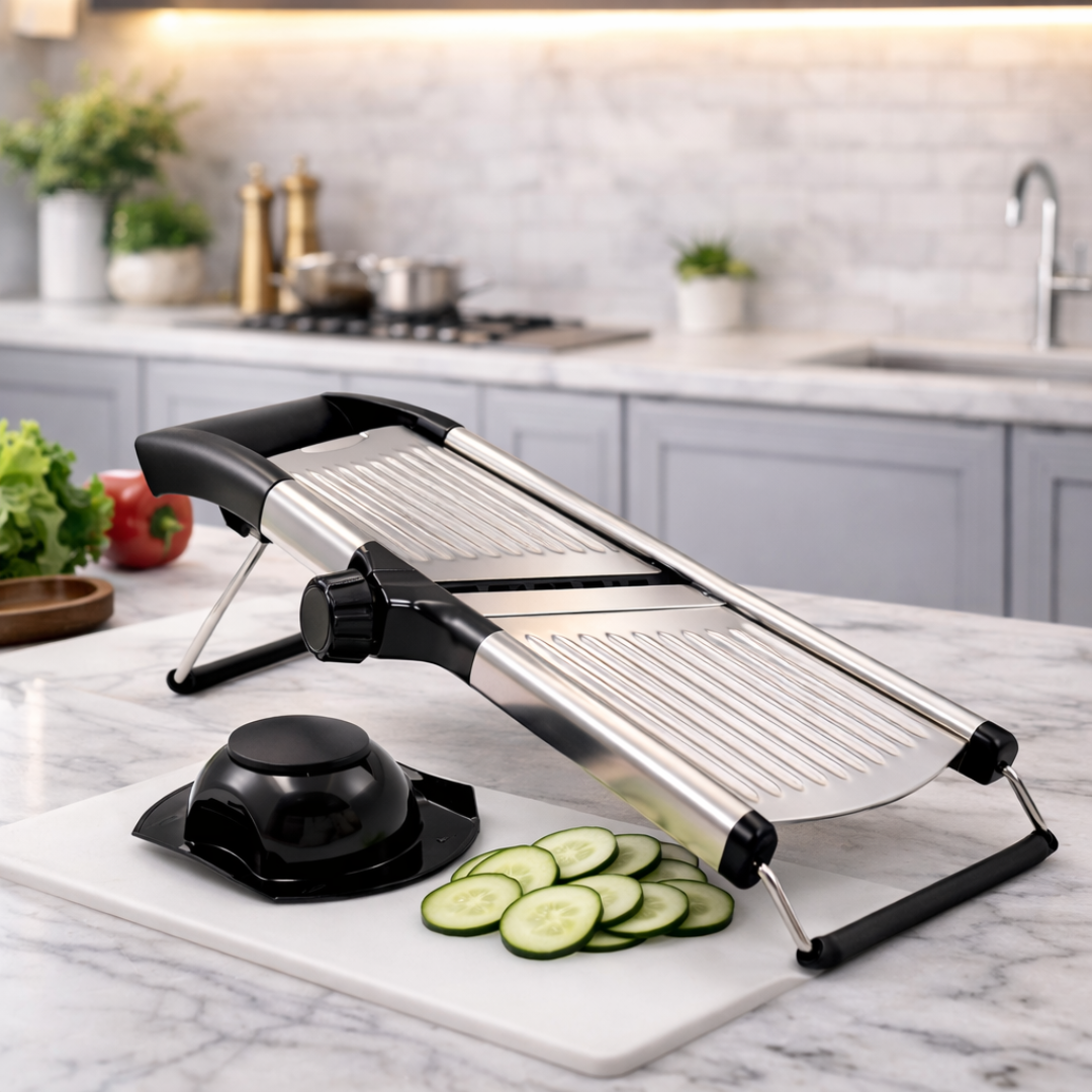 Adjustable Mandoline Slicer | Stainless Steel Kitchen Vegetable Cutter