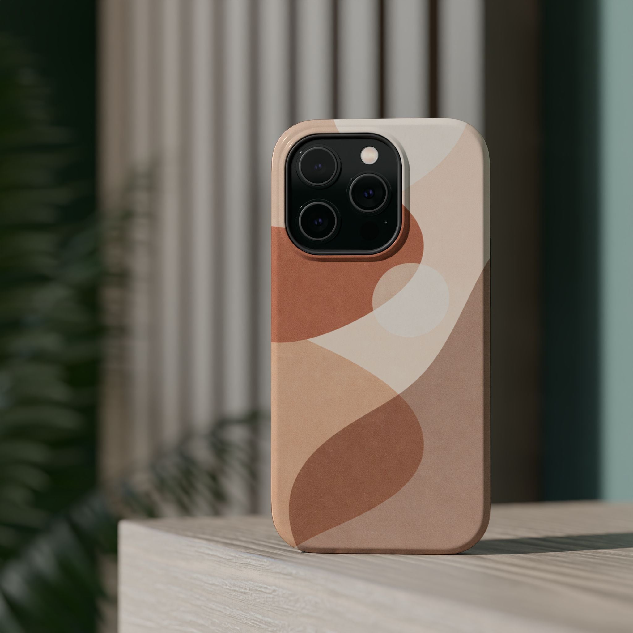 Abstract Earth-Tone Magnetic Impact Phone Case