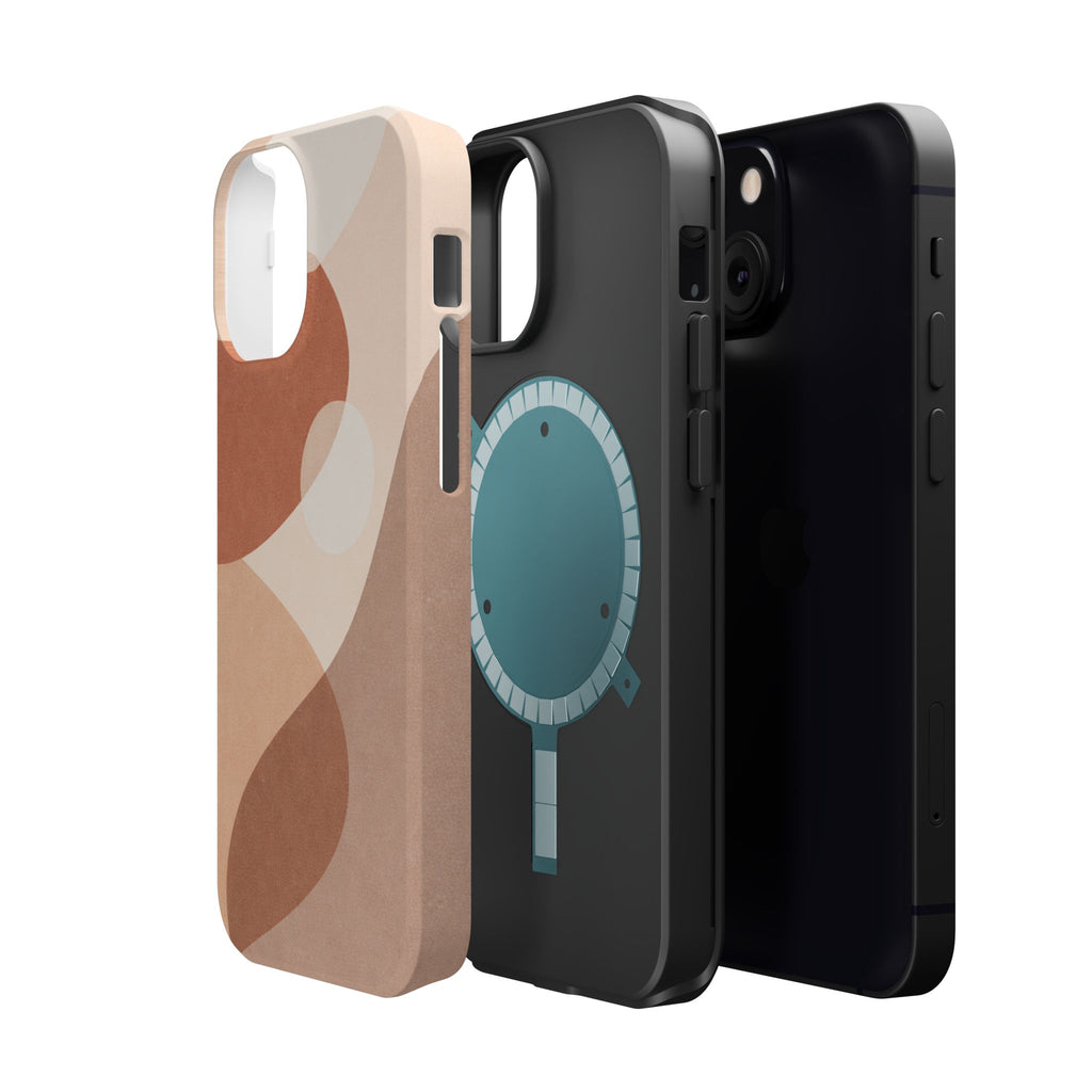 Abstract Earth-Tone Magnetic Impact Phone Case