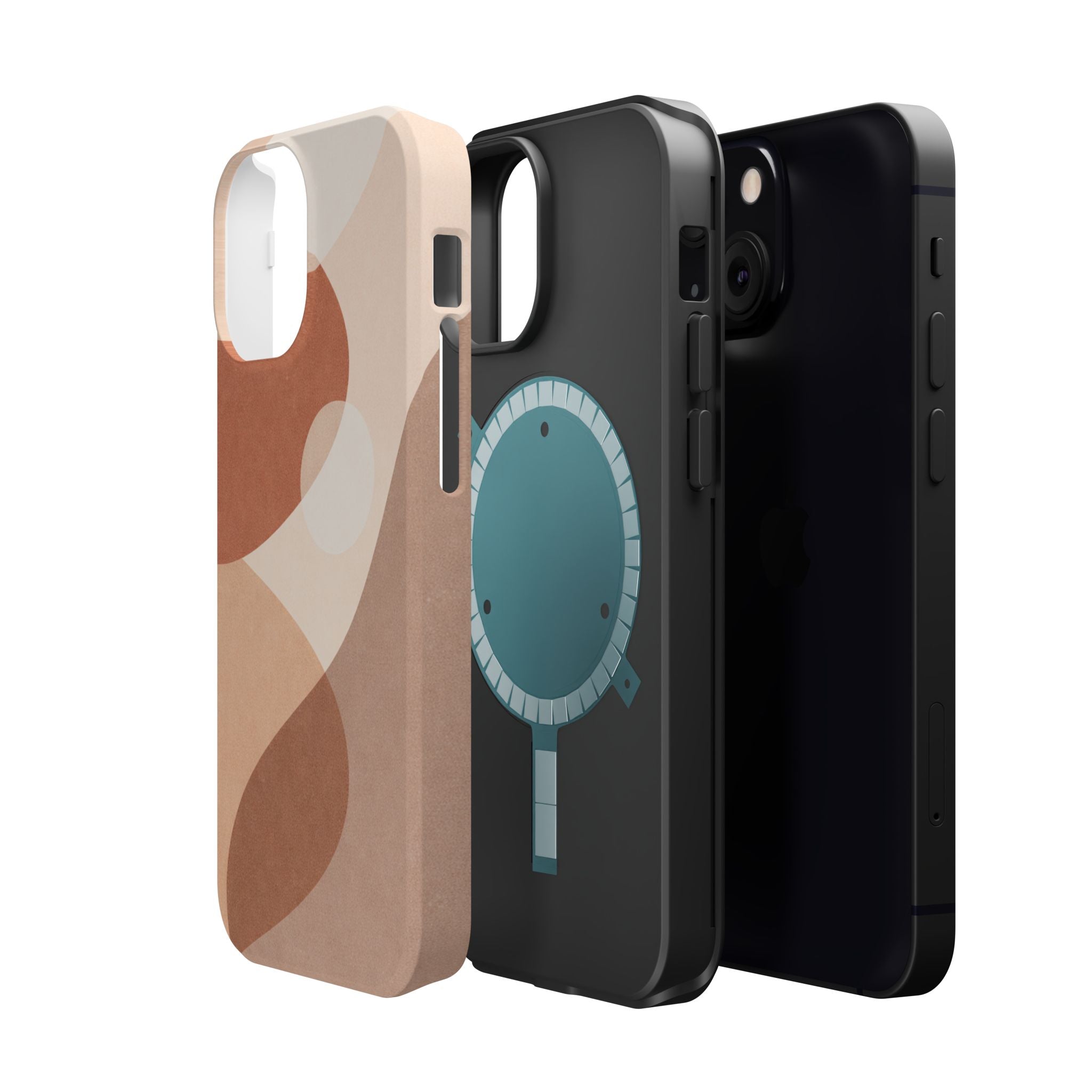 Abstract Earth-Tone Magnetic Impact Phone Case