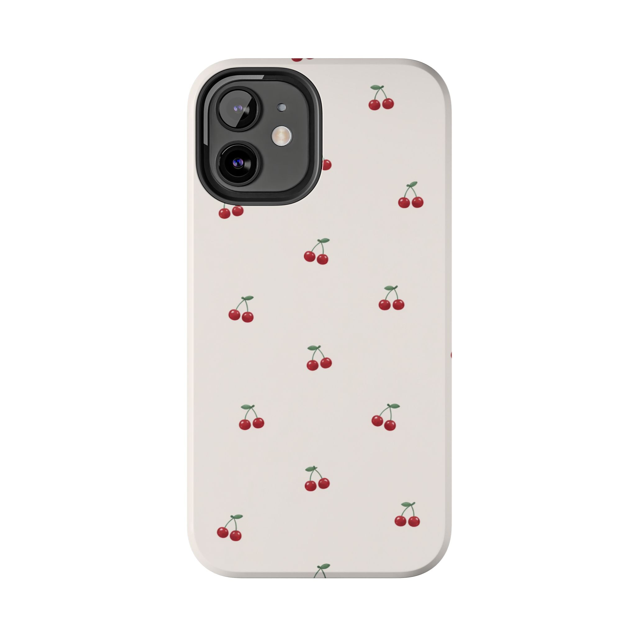 Cherry Pattern Tough Phone Case — Durable Cute Fruit Phone Cover