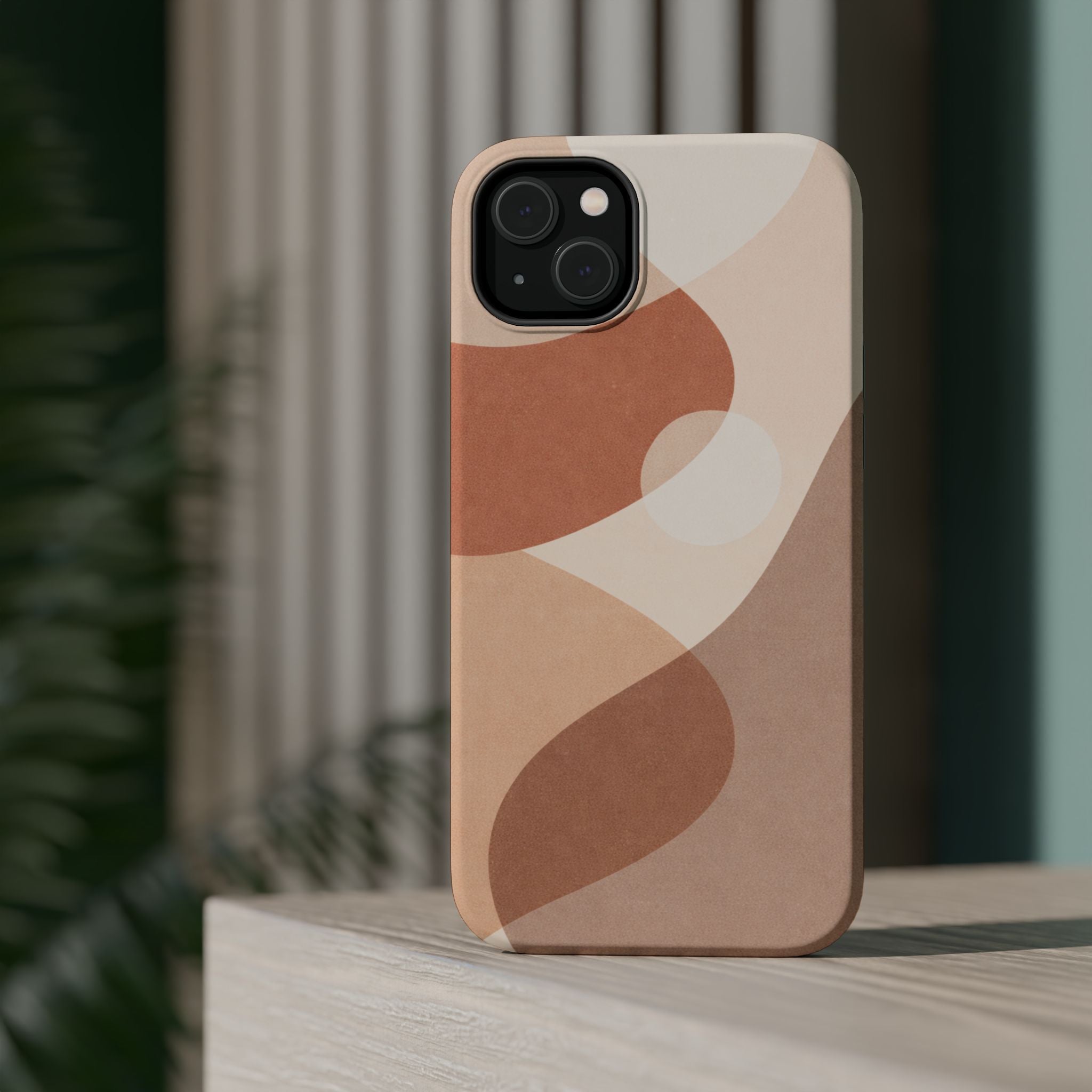 Abstract Earth-Tone Magnetic Impact Phone Case