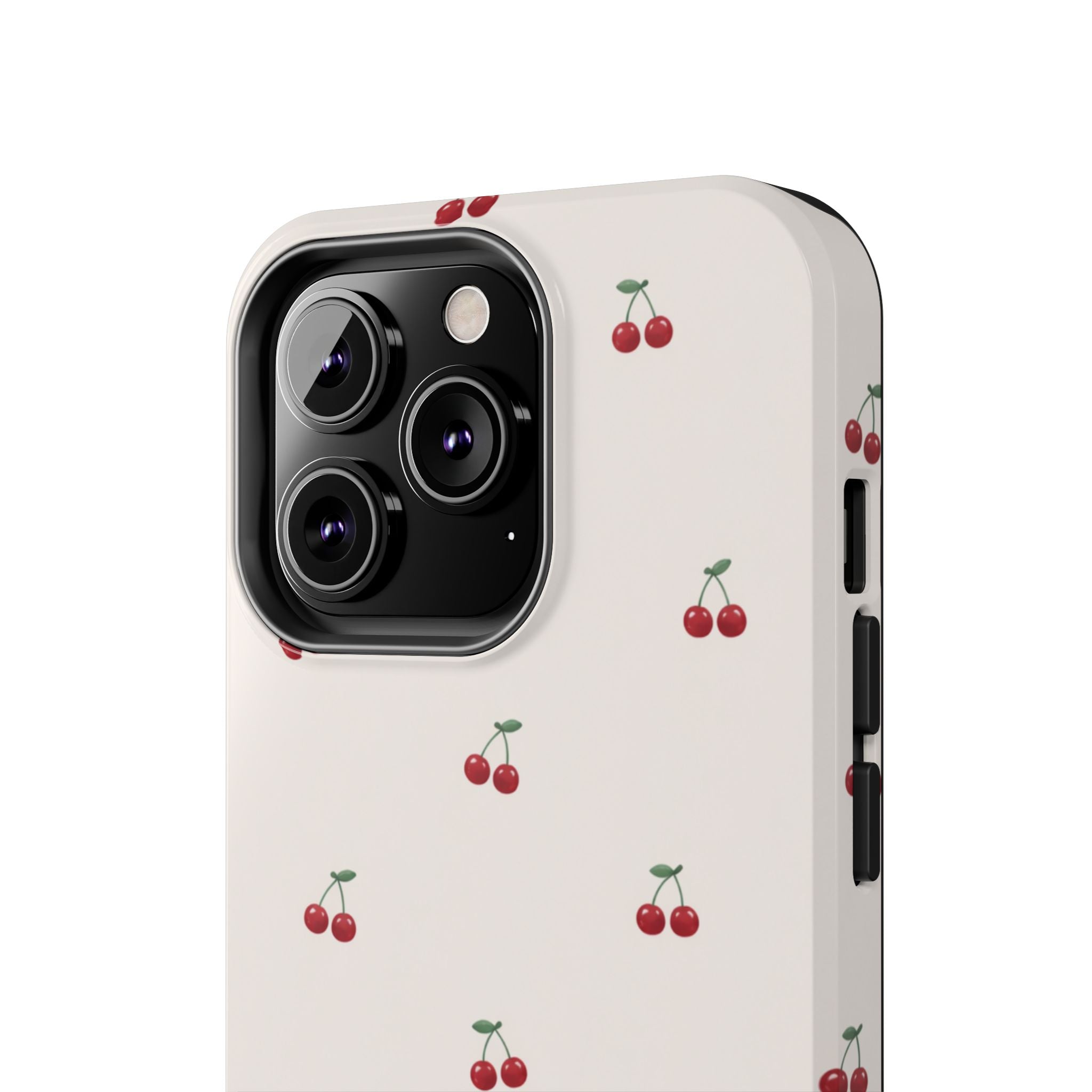 Cherry Pattern Tough Phone Case — Durable Cute Fruit Phone Cover