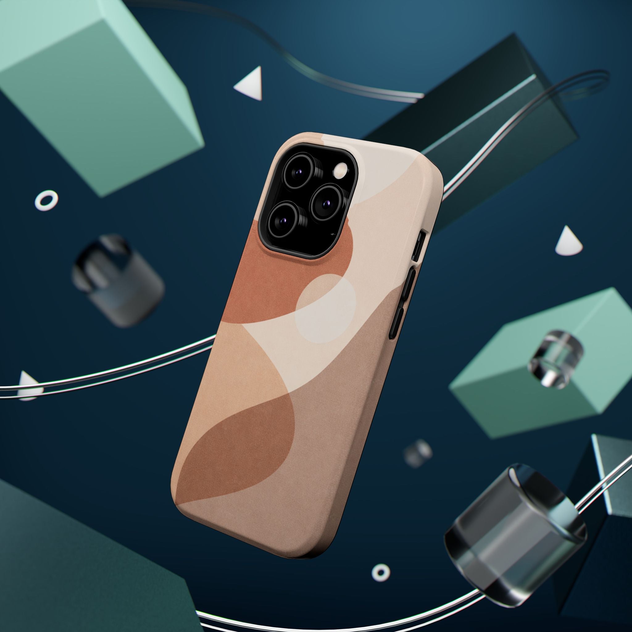 Abstract Earth-Tone Magnetic Impact Phone Case