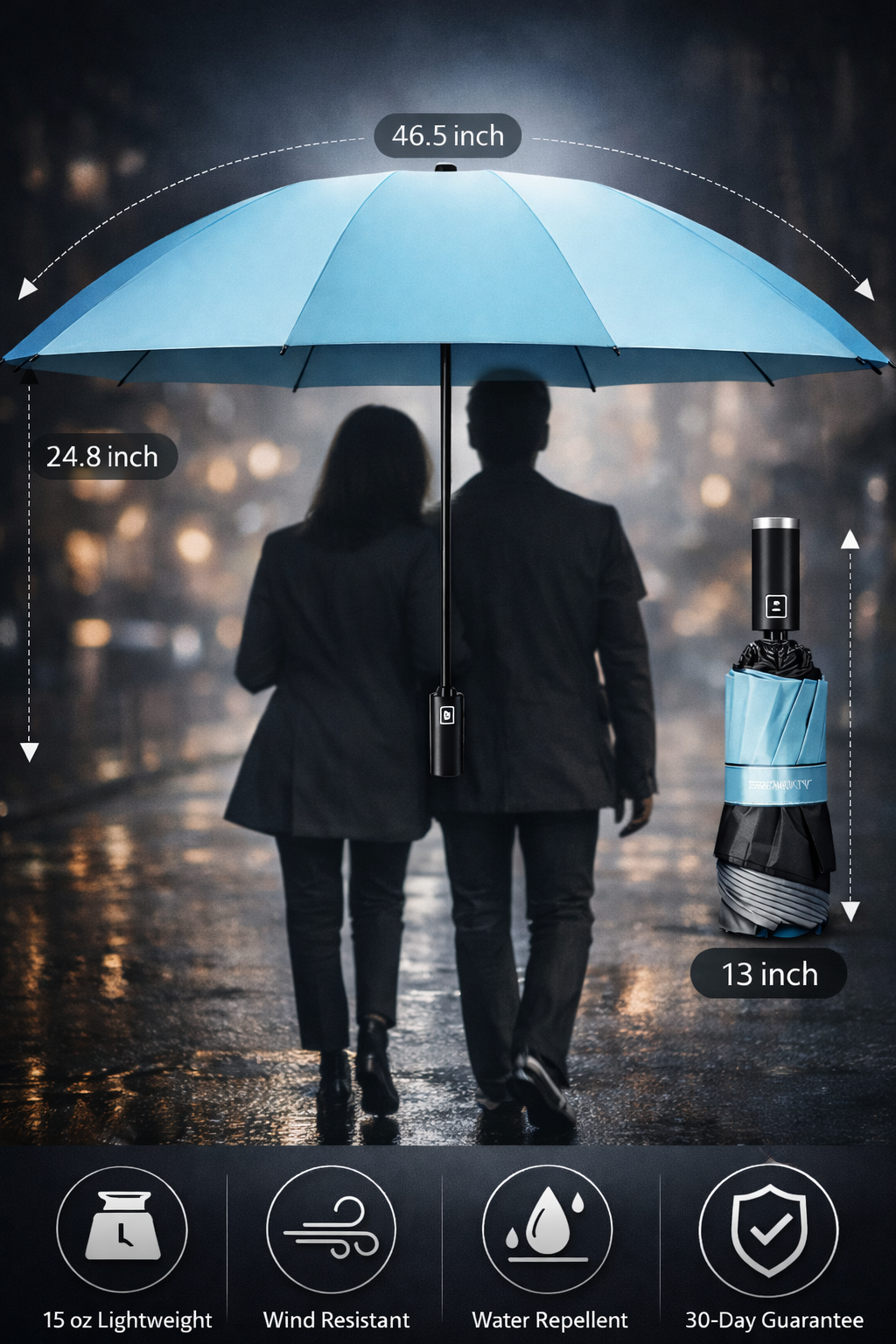 Automatic Reverse Folding Umbrella